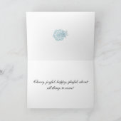 Prettige, eenvoudige maar echte gevouwen kerstkaar feestdagen kaart (Binnen)