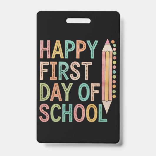 Prettige eerste schooldag Terug naar school Badge (Voorzijde)
