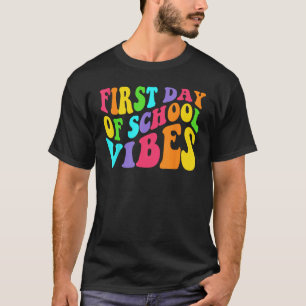 Prettige eerste schooldag Vibes Groovy Leraren & T-shirt