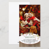 Prettige en helder feestdagen moderne foto Kerstmi Feestdagenkaart (Voorkant / Achterkant)