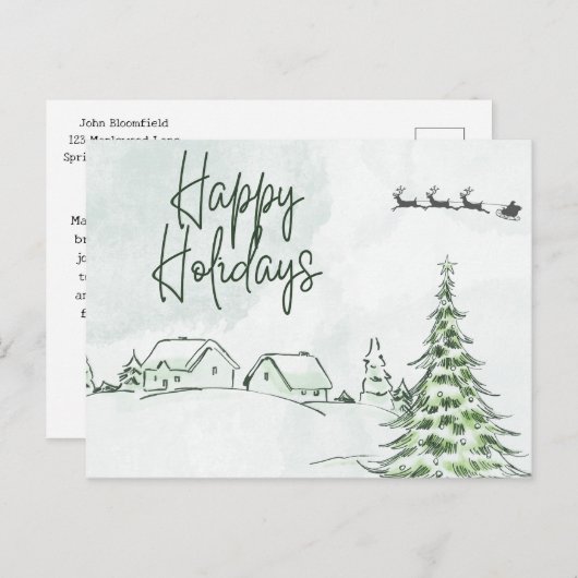 Prettige feestdagen (Voorkant / Achterkant)