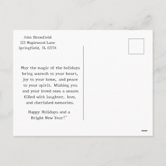  Prettige feestdagen (Achterkant)