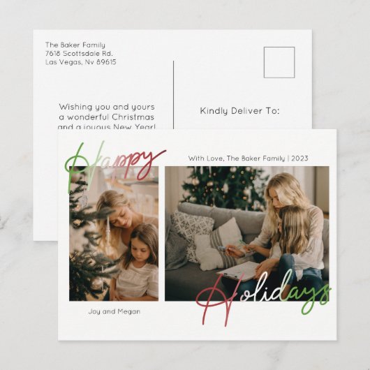 prettige feestdagen (Voorkant / Achterkant)