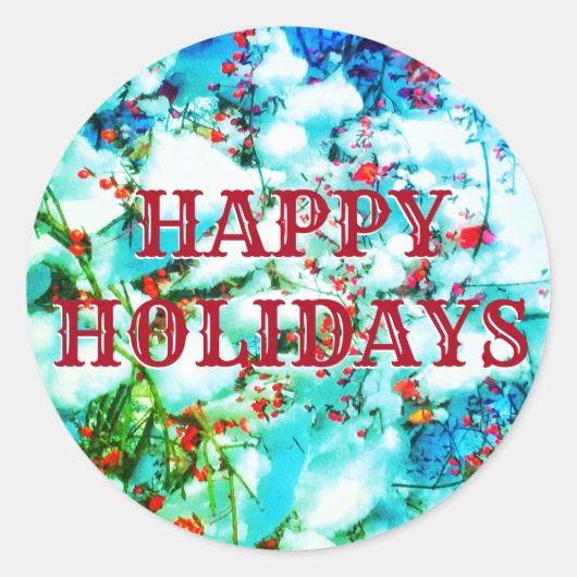 prettige feestdagen 11 BERRIES STICKER (Voorkant)