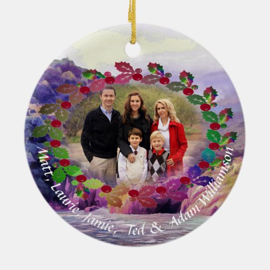 Prettige feestdagen 1620 keramisch ornament (Achterkant)