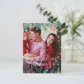 Prettige feestdagen 1 foto Kerstmis Groen (Staand voorkant)