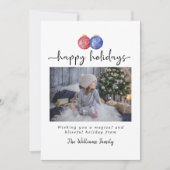 Prettige feestdagen 1 Foto Schattigee Waterverf Or Feestdagenkaart (Voorkant)