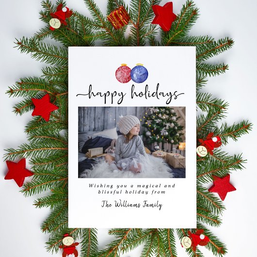 Prettige feestdagen 1 Foto Schattigee Waterverf Or Feestdagenkaart