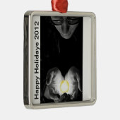 prettige feestdagen 2012 metalen ornament (Rechts)