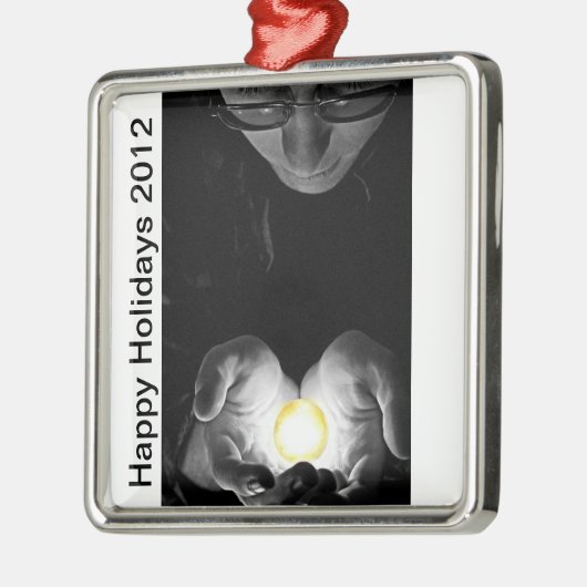 prettige feestdagen 2012 metalen ornament (Links)