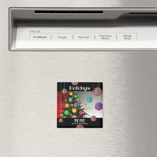 prettige feestdagen 2020 covid molecule boom magneet (Insitu (Vaatwasser))