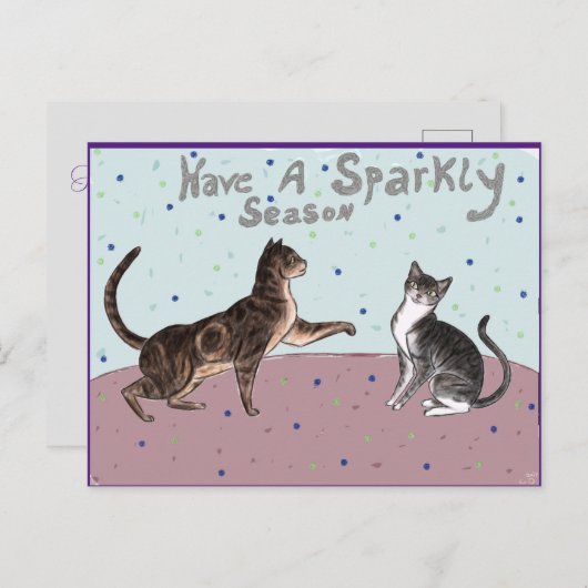 prettige feestdagen 2021 briefkaart (Voorkant / Achterkant)