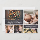 prettige feestdagen 2024 Familiefotocollage Feestdagenkaart (Voorkant)