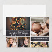 prettige feestdagen 2024 Familiefotocollage Feestdagenkaart (Voorkant / Achterkant)