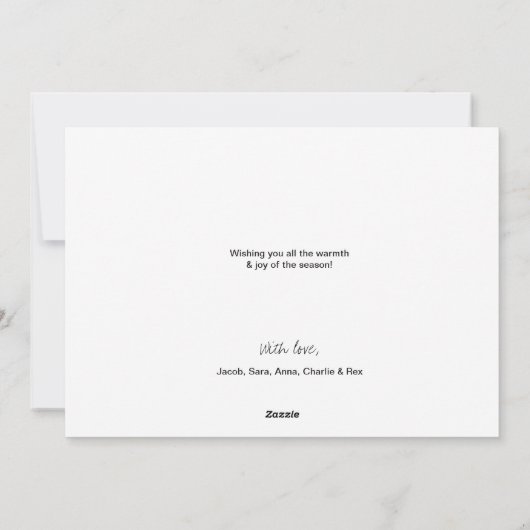 prettige feestdagen 2024 Familiefotocollage Feestdagenkaart (Achterkant)