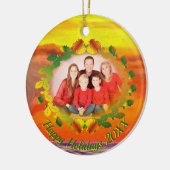 Prettige feestdagen 2443 keramisch ornament (Links)