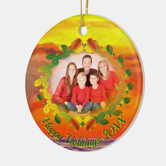 Prettige feestdagen 2443 keramisch ornament (Links)