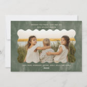 Prettige feestdagen 2 foto Familie kerstbomen Feestdagenkaart (Achterkant)