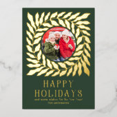 Prettige feestdagen 2 Foto Modern Script Bold Flor (Voorkant)