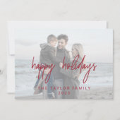 Prettige feestdagen 2 horizontale foto's feestdagenkaart (Voorkant)