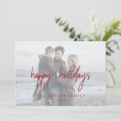 Prettige feestdagen 2 horizontale foto's feestdagenkaart (Staand voorkant)