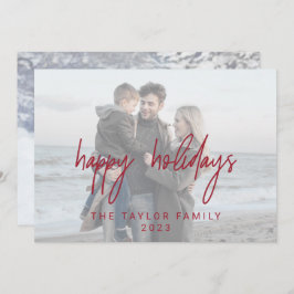 Prettige feestdagen 2 horizontale foto's feestdagenkaart
