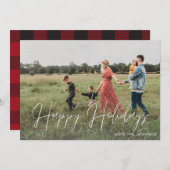 prettige feestdagen 2-kaart voor modern script (Voorkant / Achterkant)