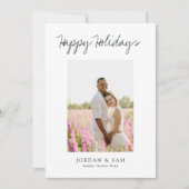 Prettige feestdagen ₩ 2-Photo Couple Feestdagenkaart (Voorkant)