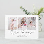 prettige feestdagen 3 Foto 2026 Kalender Kerstmis Feestdagenkaart (Staand voorkant)