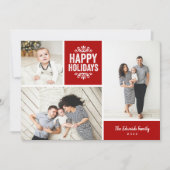 prettige feestdagen 3 Foto collage Feestdagenkaart (Voorkant)