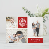 prettige feestdagen 3 Foto collage Feestdagenkaart (Staand voorkant)