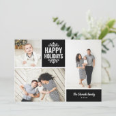 prettige feestdagen 3 Foto collage Feestdagenkaart (Staand voorkant)