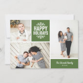 prettige feestdagen 3 Foto collage Feestdagenkaart (Voorkant)