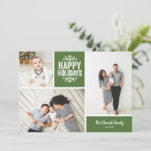 prettige feestdagen 3 Foto collage Feestdagenkaart (Staand voorkant)