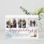 prettige feestdagen 3 Foto-collage voor kerstmis Feestdagenkaart (Staand voorkant)