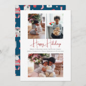 prettige feestdagen 3 Foto Feestdagenkaart (Voorkant / Achterkant)