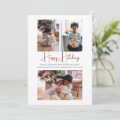 prettige feestdagen 3 Foto Feestdagenkaart (Staand voorkant)