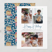 prettige feestdagen 3 Foto Feestdagenkaart (Voorkant / Achterkant)