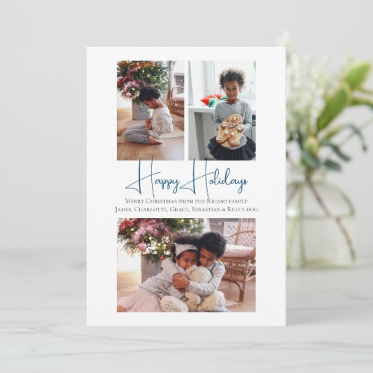 prettige feestdagen 3 Foto Feestdagenkaart (Staand voorkant)