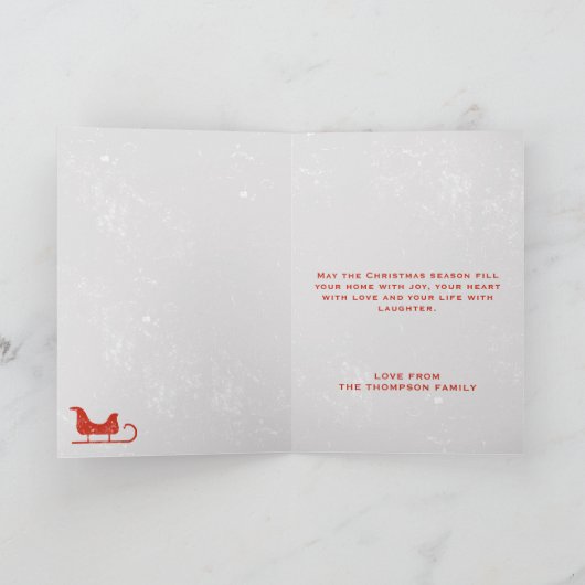 prettige feestdagen 4 Familiefoto's Collage Kerstm (Binnen)