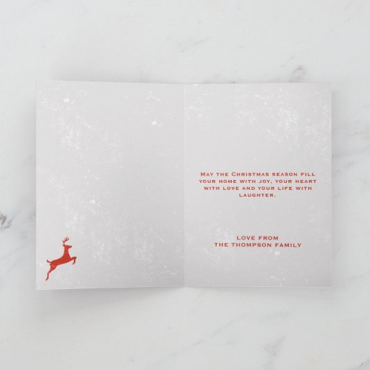 prettige feestdagen 4 Familiefoto's Collage Kerstm (Binnen)