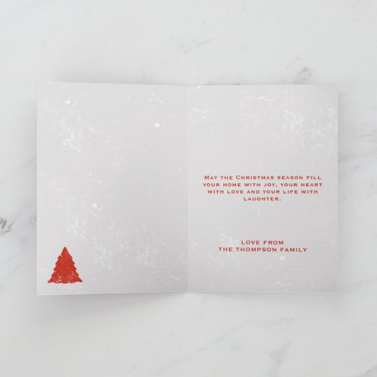 prettige feestdagen 4 Familiefoto's Collage Kerstm (Binnen)