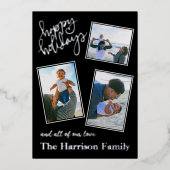 prettige feestdagen 4 Foto Collage Silver (Voorkant)