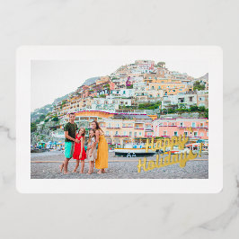 Prettige feestdagen 4 Foto Familie Vakantie Goud