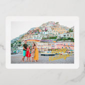 Prettige feestdagen 4 Foto Familie Vakantie Goud (Voorkant)