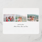 Prettige feestdagen 4 Foto Familie Vakantie Goud (Achterkant)