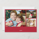 prettige feestdagen 4-fotoscript feestdagenkaart (Achterkant)