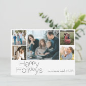 prettige feestdagen 5 fotocollage modern feestdagenkaart (Staand voorkant)