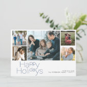 prettige feestdagen 5 fotocollage modern feestdagenkaart (Staand voorkant)