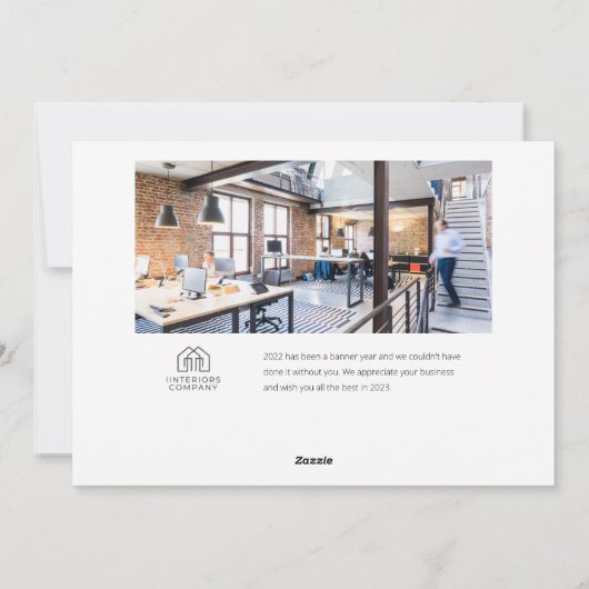 prettige feestdagen 6 Foto Business Holiday Card Feestdagenkaart (Achterkant)